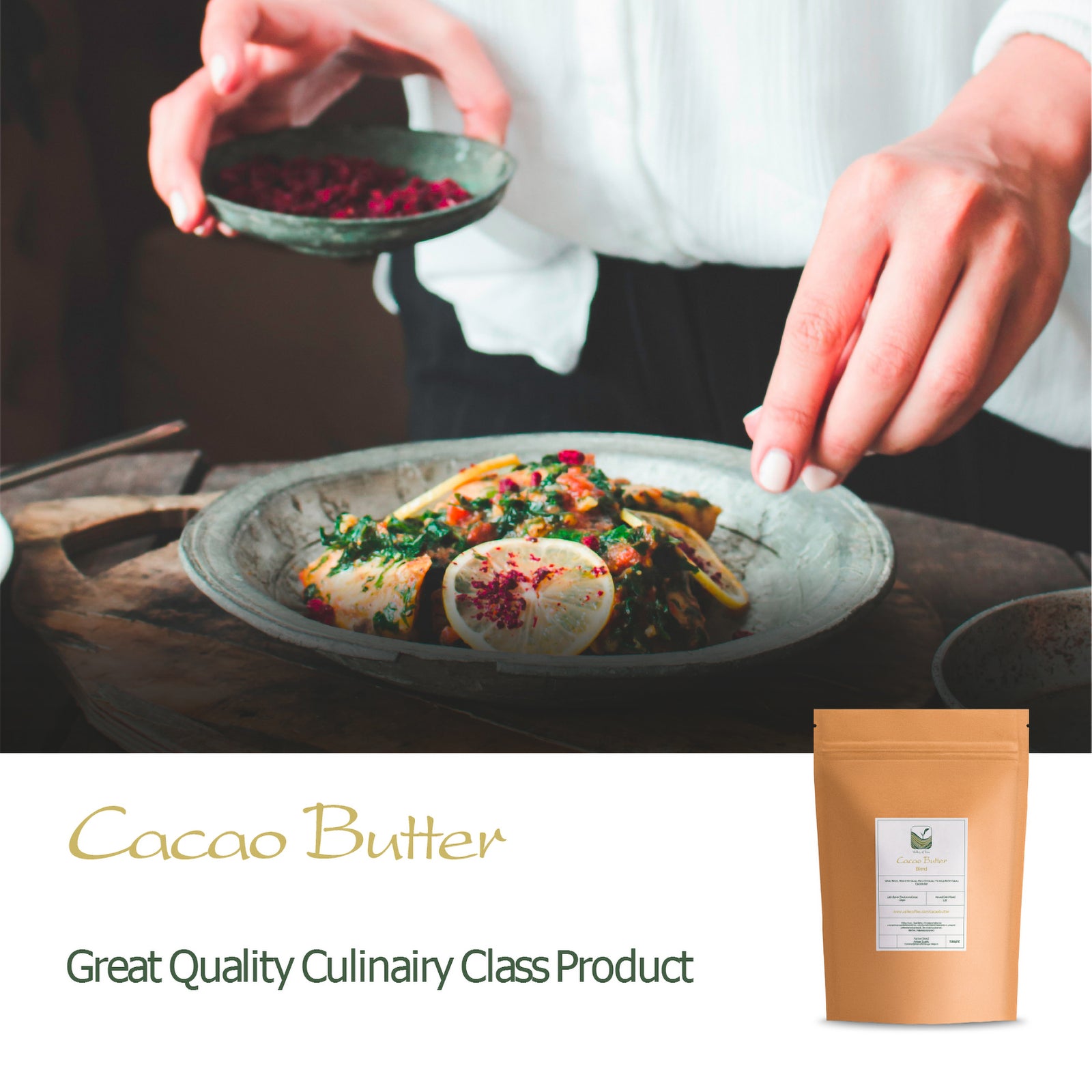 Cocoa Butter Food Grade Organic - cacaobutter chips raw for baking 100g