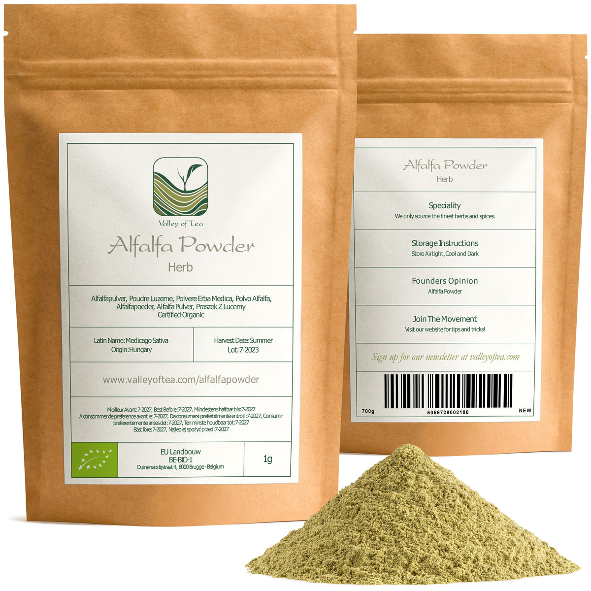 Alfalfa Kruid Bio Medicago Sativa - Losbladige Kwaliteits Luzerne - Erba Medica Tonic 