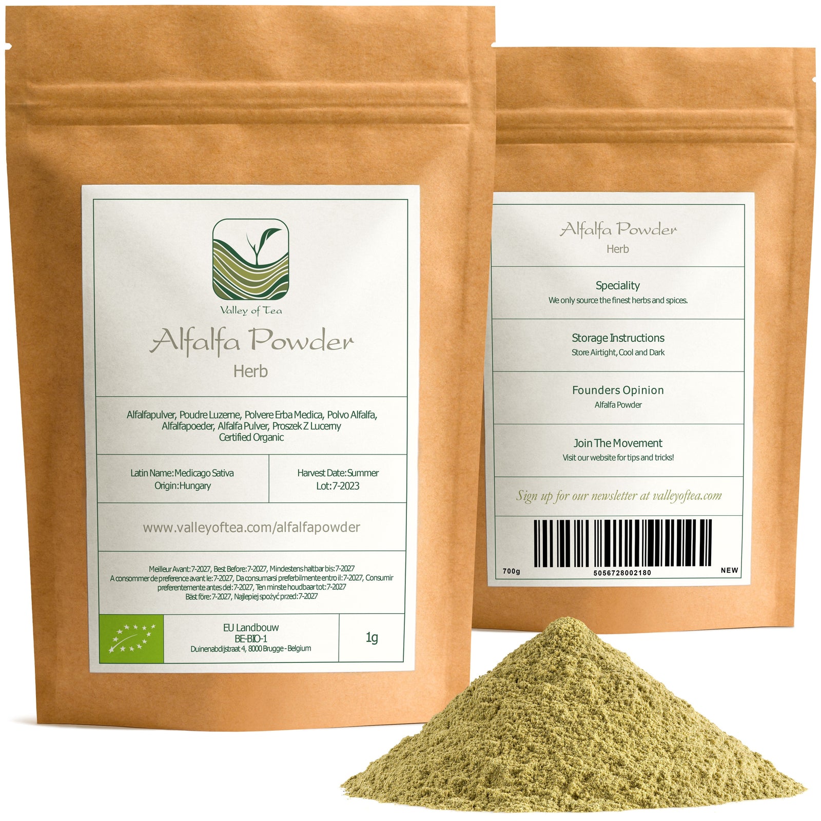 Alfalfa Kruid Bio Medicago Sativa - Losbladige Kwaliteits Luzerne - Erba Medica Tonic 