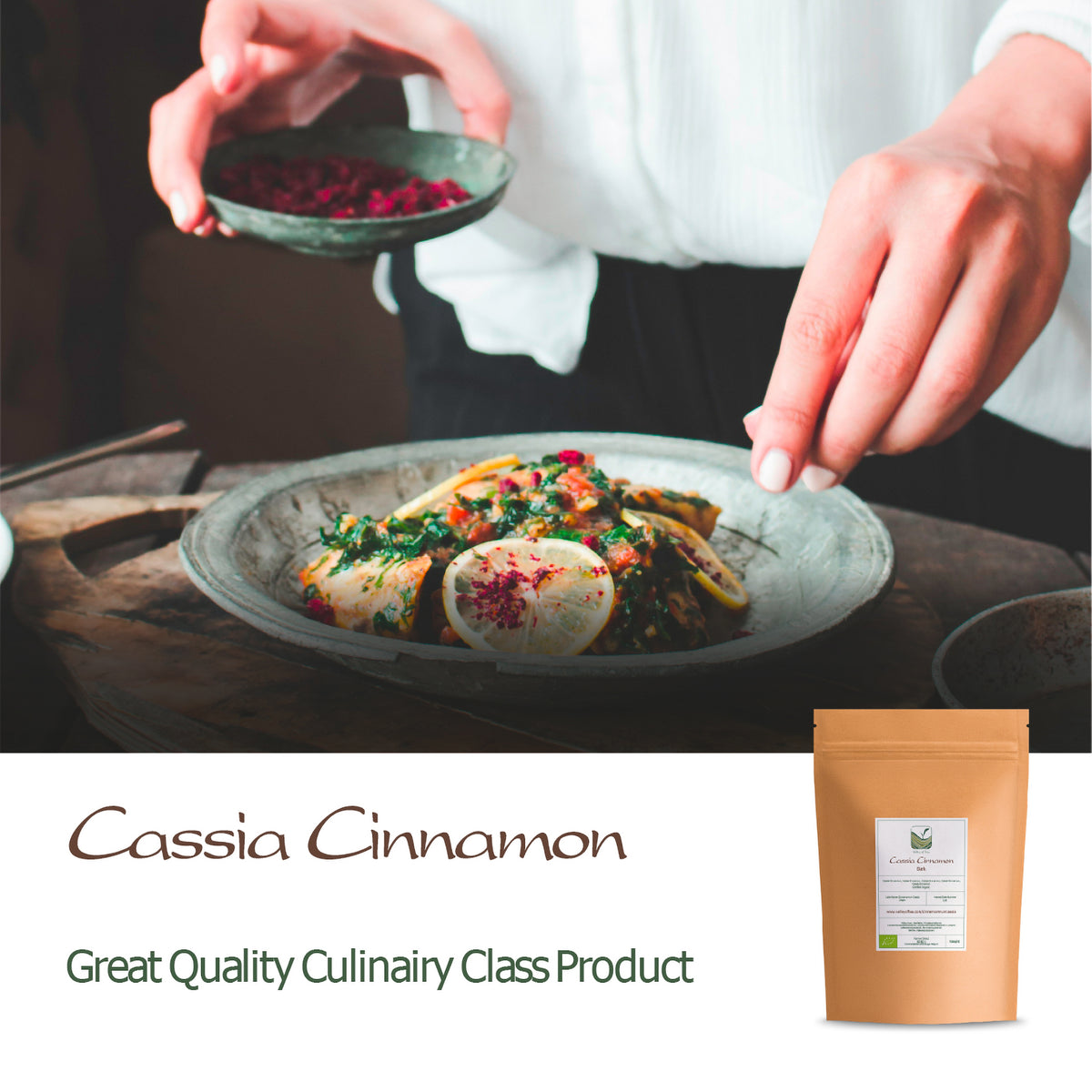 Cassia Cinnamon Organic Quality - CinnamomumCassia 200g