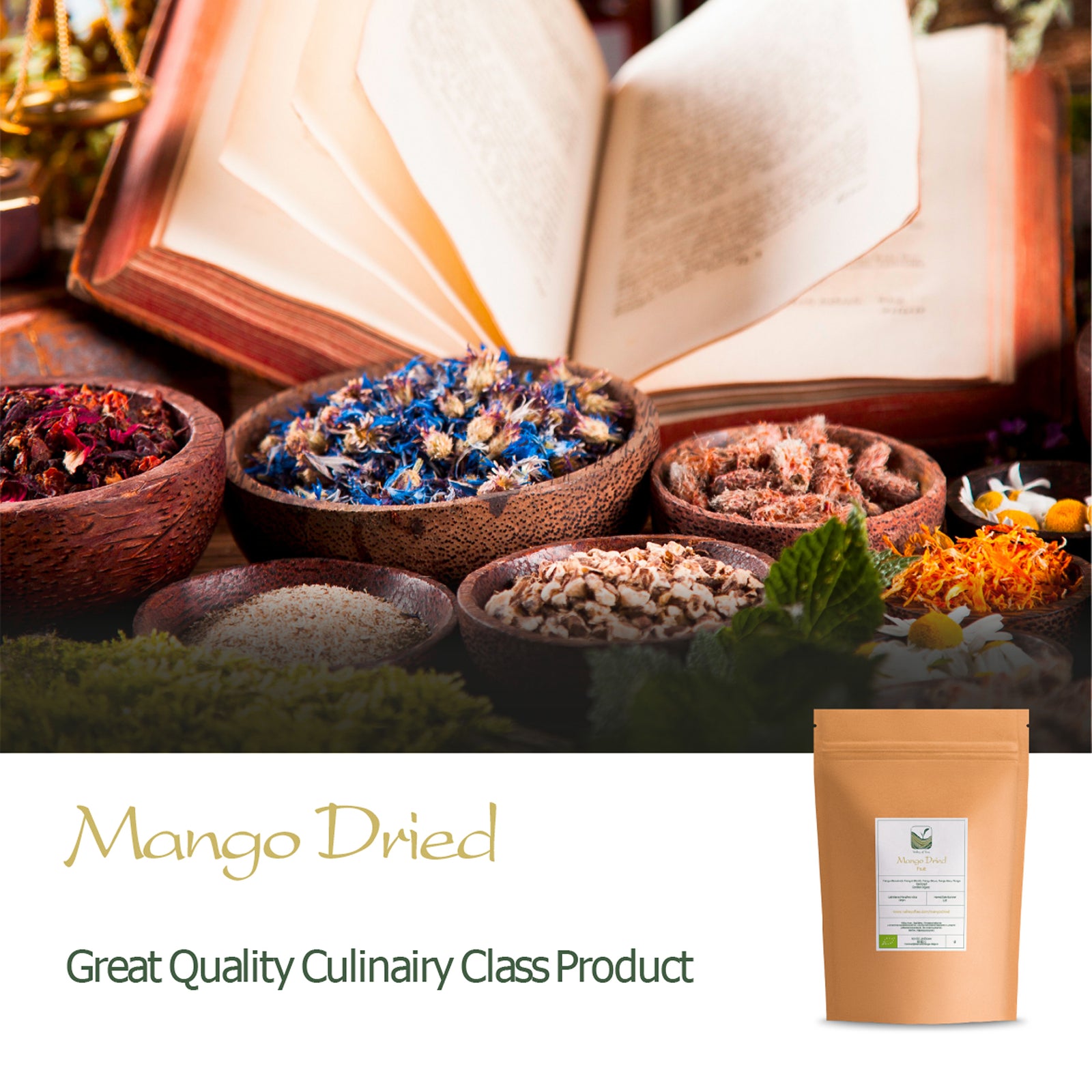 Mango Dried Organic Fruit Slices 250g